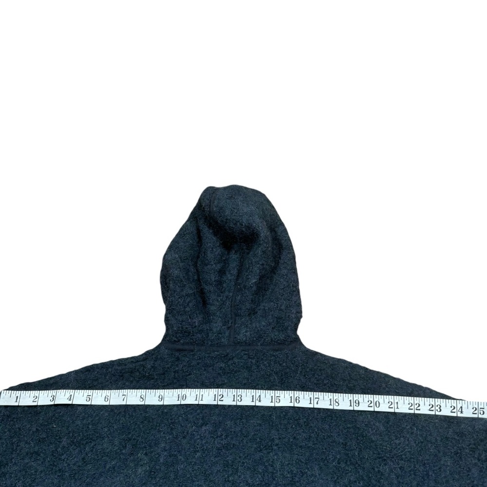 Wool-Blend Hooded Zip Sweater Jacket - Dark Charcoal - Picture 7 of 13